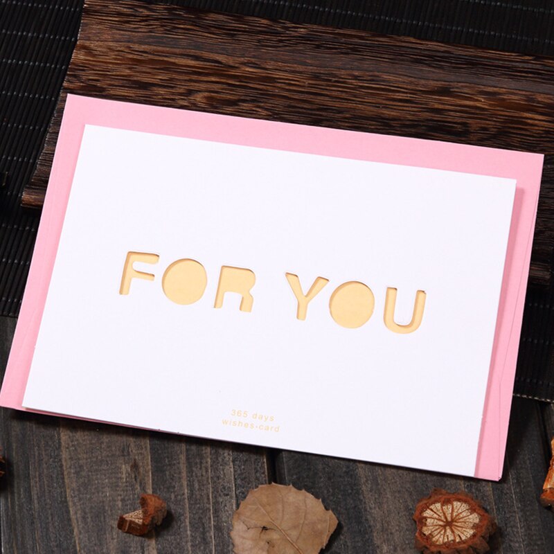 Handwritten Couple Name Card Wedding Invitations Valentine's Day Lover Greeting Card Heart Message Card Hollow Postcard: D