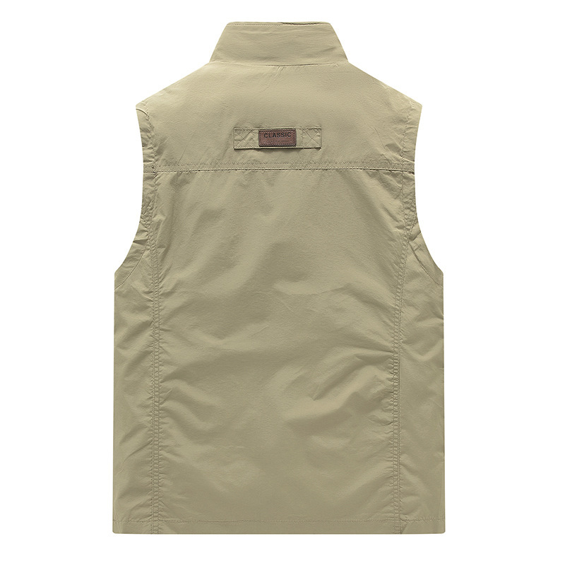 FGKKS Primavera Nuovi Uomini Gilet Per Il Tempo Libero All'aperto Gilet di Colore Solido Giovane di Mezza Età Fotografia Pesca Gilet Casual Giacca Maschile