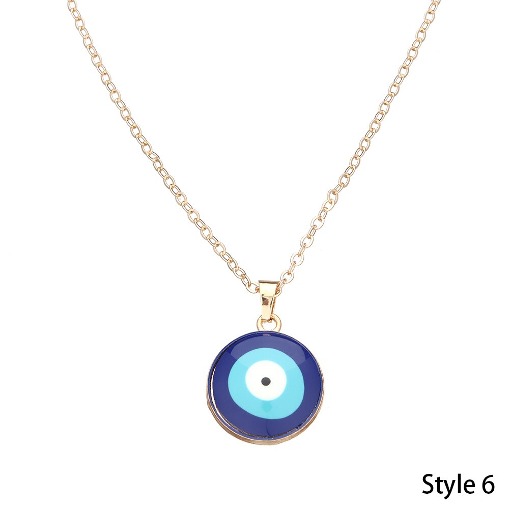 New Fashion Creative Evil Eye Pendant Necklace girocollo collana Charm amuleto collana regalo per donna uomo: Style 6