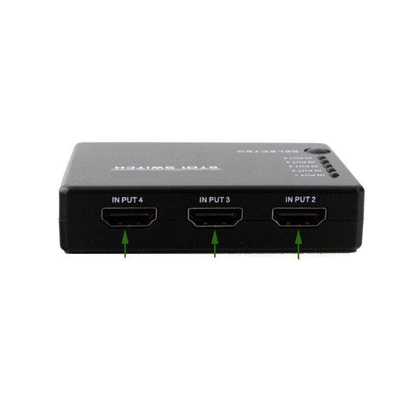 5 in 1 Out Splitter 5 Port 1080P HDMI-compatible Switch Switcher Selector with IR Remote KVW Switches