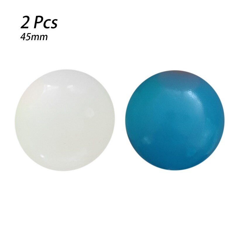 Stick Wall Ball Catch Throw Glow In The Dark Toys for Children Mini Luminous Stick Juggle Jump Wall Ball Games Sticky Squash: 4.5cm white blue