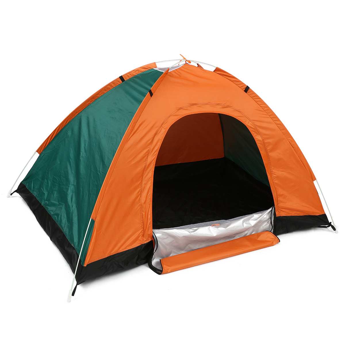 Outdoor Camping Tent Draagbare Volautomatische Dubbele Deur Strand Reizen Wandelen Zonnescherm Waterdicht Onderdak Voor 2-3 Mensen: Oranje