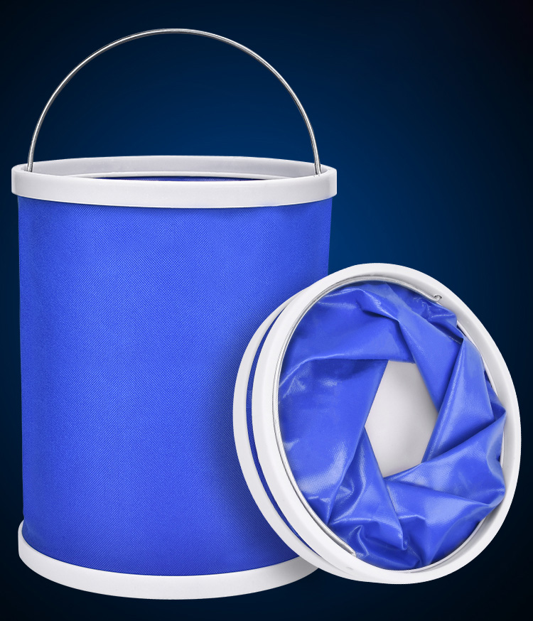 Outdoor Tourism Car Wash Bucket Folding Portable Fishing Water Household Camping Kitchen Collapsible Cleaning Handle Basin Tools