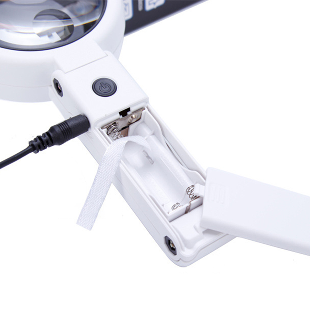 11x Vergrootglas Lamp 8 Led Opvouwbaar Vergrootglas Tafelbureau Stand Handheld Loupe Lezing Vergrootglas Sieraden Horloge Reparatie Tools