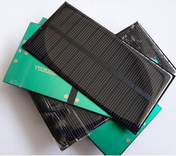 3 stk 6v 1w mini solpanel solceller diy til let mobiltelefon legetøj opladere bærbar diy