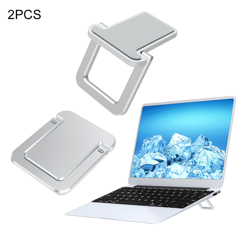 1 paar ergonomischer, faltbarer mini-laptopständer aus aluminiumlegierung für schreibtisch und zuhause mit wärmeableitung, universell einsetzbar