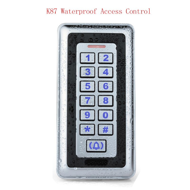 K81 ~ k88 ip 65 waterdichte metalen toegangscontrolesysteem rfid 125 khz kaart met 8000 gebruikerskaart voor beveiligingssysteem met deurslot: K87w