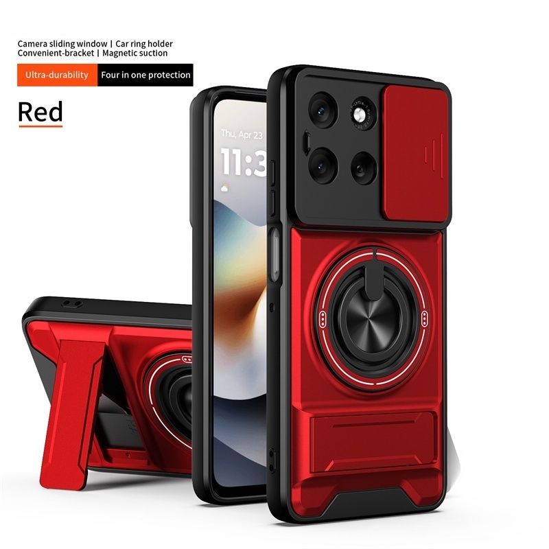 Rüstung Auto Magnetische Ring Fall Für Motorola Moto G56 G86 G35 G55 G34 G54 G64 G84 G13 G23 G53 Objektiv Schützen Abdeckung Ständer Halter Funda: HIMMELBLAU / Motorola moto g35