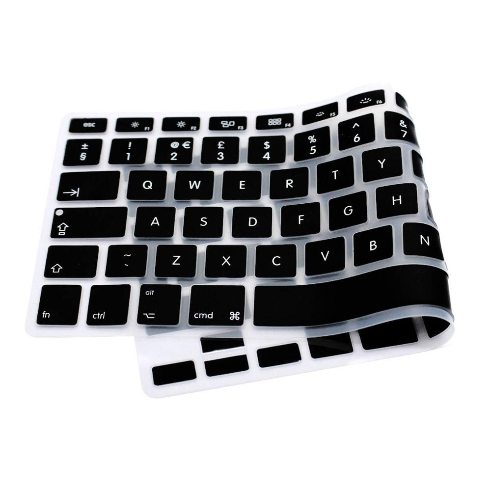 Eu layout engelsk tastatur cover silikone skin til macbook pro 13 " 15 " 17 " (med eller uden retina display) og macbook air 13 "