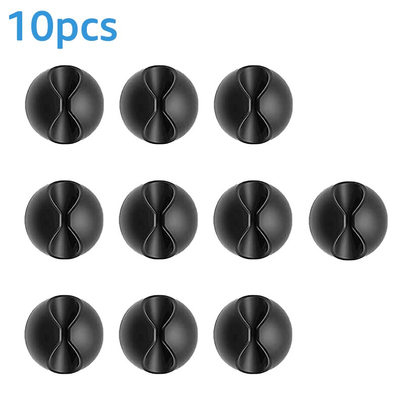IBudim Organizer do kabli kabel silikonowy nawijacz do pulpitu kabel ścienny klipy do komputera drut klawiatura z myszką słuchawki: 1Channel-10pcs