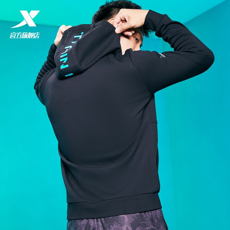 Xtep holgada-Sudadera con capucha para hombre, ropa deportiva a la , informal, cómoda, 880129060206