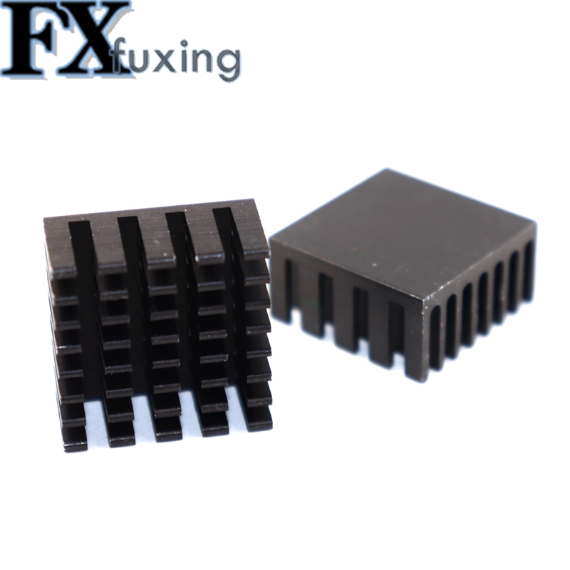 10pcs Heatsink Cooling Fin Aluminum Radiator Cooler Heat Sink for IC Chip LED 22*22*10mm Black 22X22X10 mm LED Radiator 22*22*10