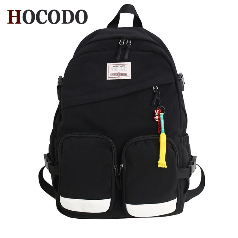 HOCODO Multi Tasche Frauen Rucksack unisex Schüler Bookbag Wasserdichte Nylon Große Kapazität Reise Rucksack Weibliche Schul