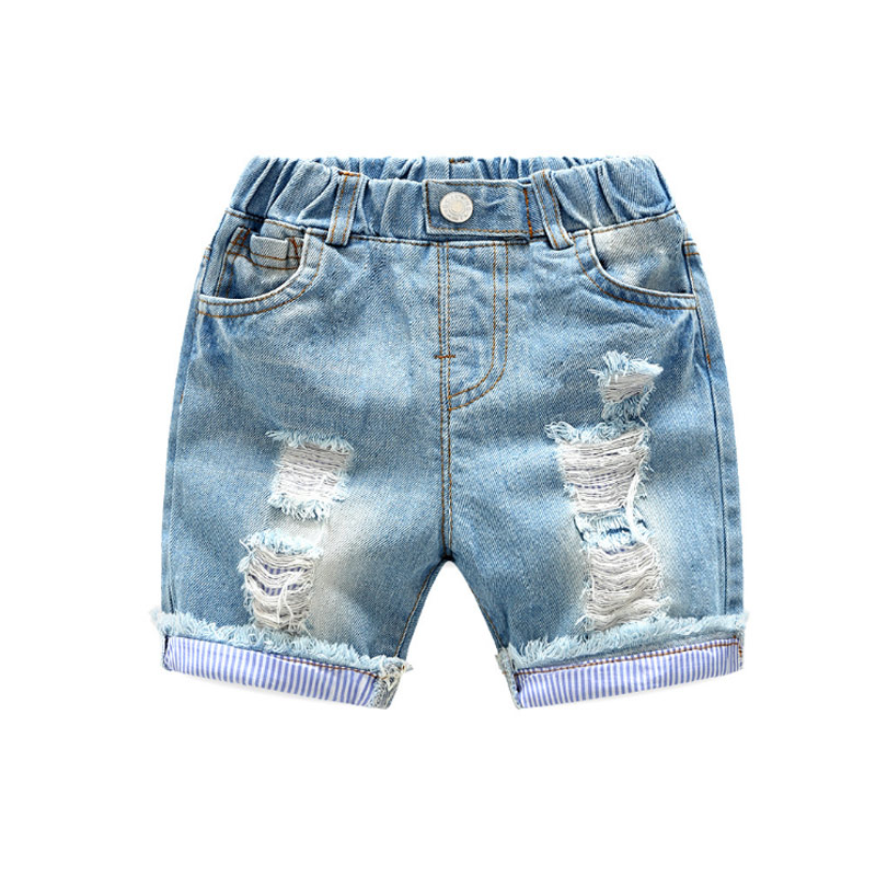 Lcjmmo baby boy shorts jeans sommer drenge ripped denim bomuld casual børn korte bukser til børn bukser 2-6 år: 5t