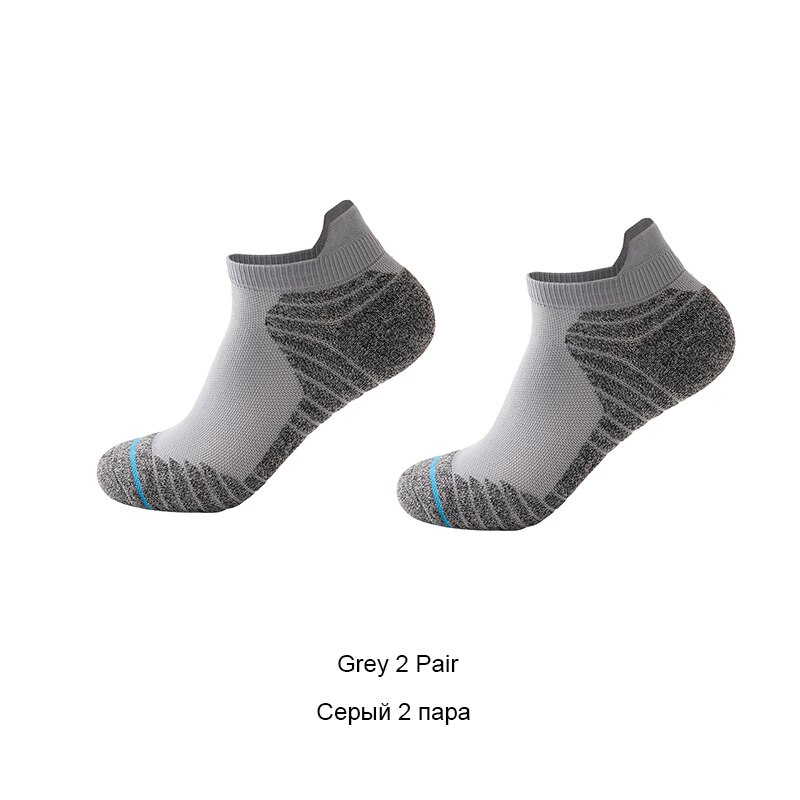 Men athletic socks no show running socks outdoor man sport socks cycling walking socks VKMONY: Grey2