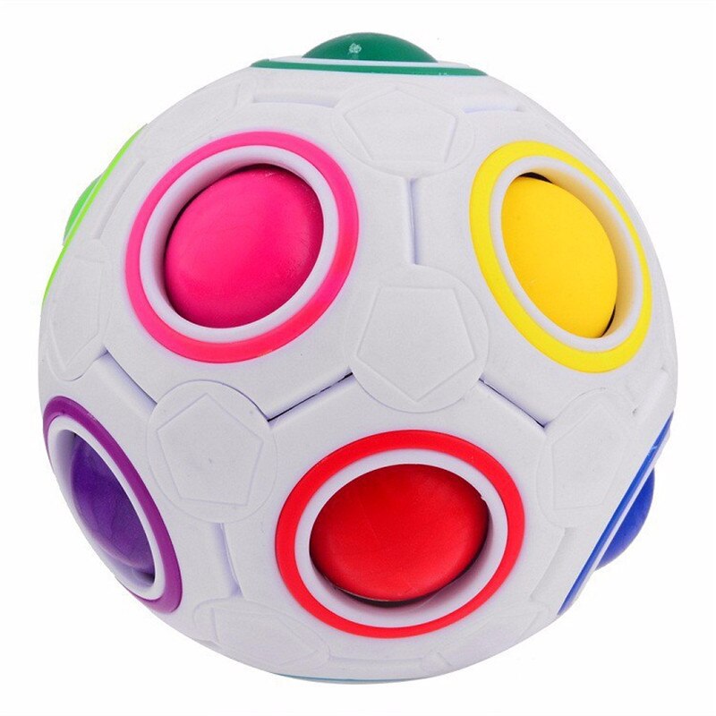 1 Pcs Kreative Regenbogen Fußball Puzzle Lernen & Pädagogisches Spielzeug Für Kinder Kinder Erwachsene Sphärische Magic Cube Spielzeug