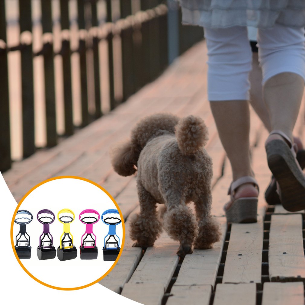 Long Handle Pet Waste Picker Pooper Scooper Folding and Expanding Jaw Poop Scoop Pick Up Waste One Hand Cleaning Tools