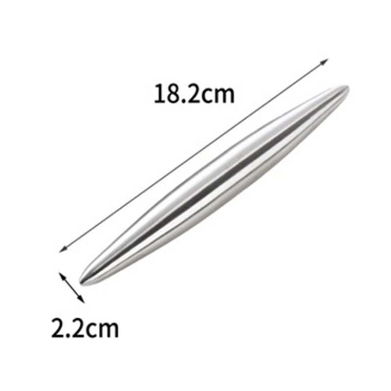 1 pieza de rodillo de acero inoxidable utensilios de cocina rodillo de masa hornear fideos de Pizza bolas de masa hacer herramienta para hornear antiadherente: S