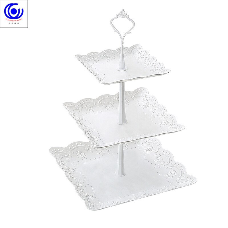 European three-story two-story fruit plate dry tray afternoon tea dessert trays baking table multi-story cake rack cafe tables