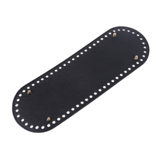 Almohadilla de cojín para hacer bolsos, bolsa moldeadora inferior para bolso de hombro, DIY, accesorios de bolso, fondo ovalado para bolso de punto, 30x10cm: Black