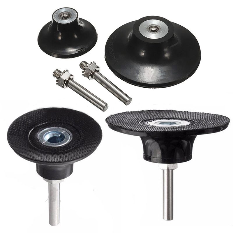 Black 2"&3" Roloc Roll & Lock Rotary Sanding Disc Pad Holder with 2pcs 1/4 inch Shank with Screws For Grinders Abrasive Tools