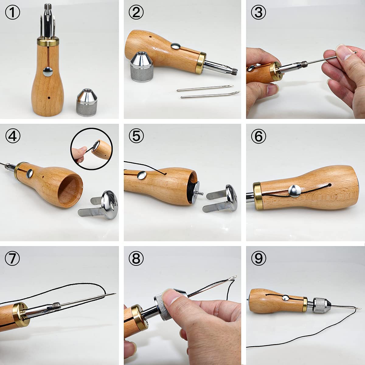 Leder NäHenne Ahle Gewinde Bausatz DIY Manuelle Nähmaschine Schnelle Hefter Leder Handwerk NäHenne Schuster Leinwand Reparatur Werkzeug