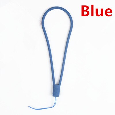 1Pcs Siliconen Touw Mobiele Telefoon Anti Verliezende Sling Pols Korte Cord Silicone Pols Touw Mobiele Telefoon Lanyard Strap Id card Usb: blue