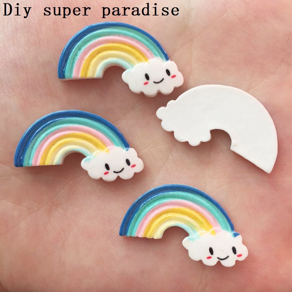 DIY 10 Pcs Resin variety Rainbow Flatback stone child Manual works DIY scrapbook R31: 1