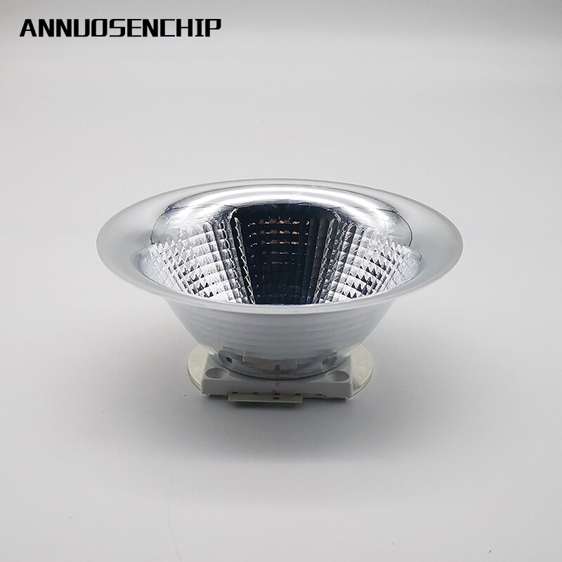 Reflector de lámpara Led de aluminio de alta potencia, caja de tazón de taza para 20W-104 W, 25x25MM de diámetro, 10 juegos, 100 MM