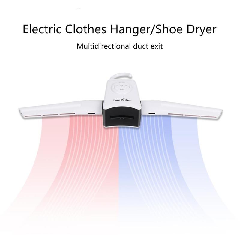 Bærbar folde hurtigtørrende klædebøjle smarte elektriske tøjsko abs multifunktion dual-mode skifte tidsbestemt tørretumbler