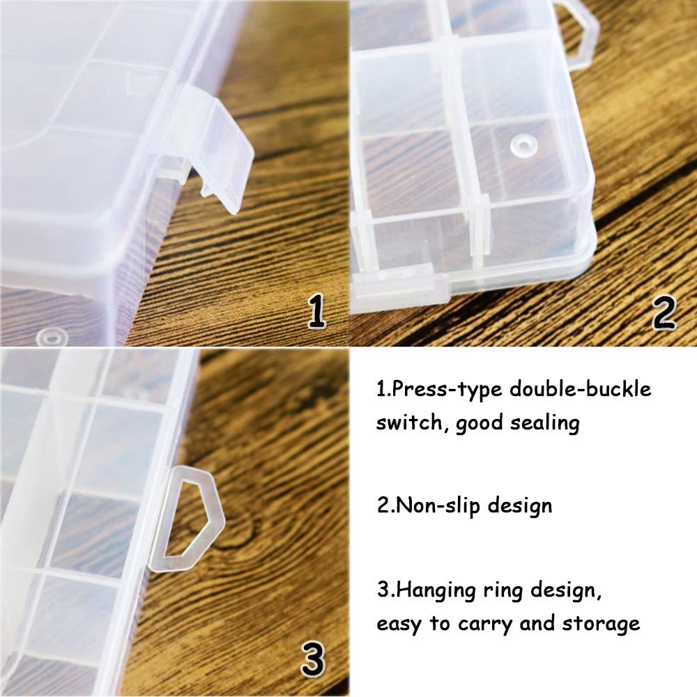 24 Compartment Transparent Plastic Storage Box for Phone Accessories Replacement Parts Container Practical Organizer