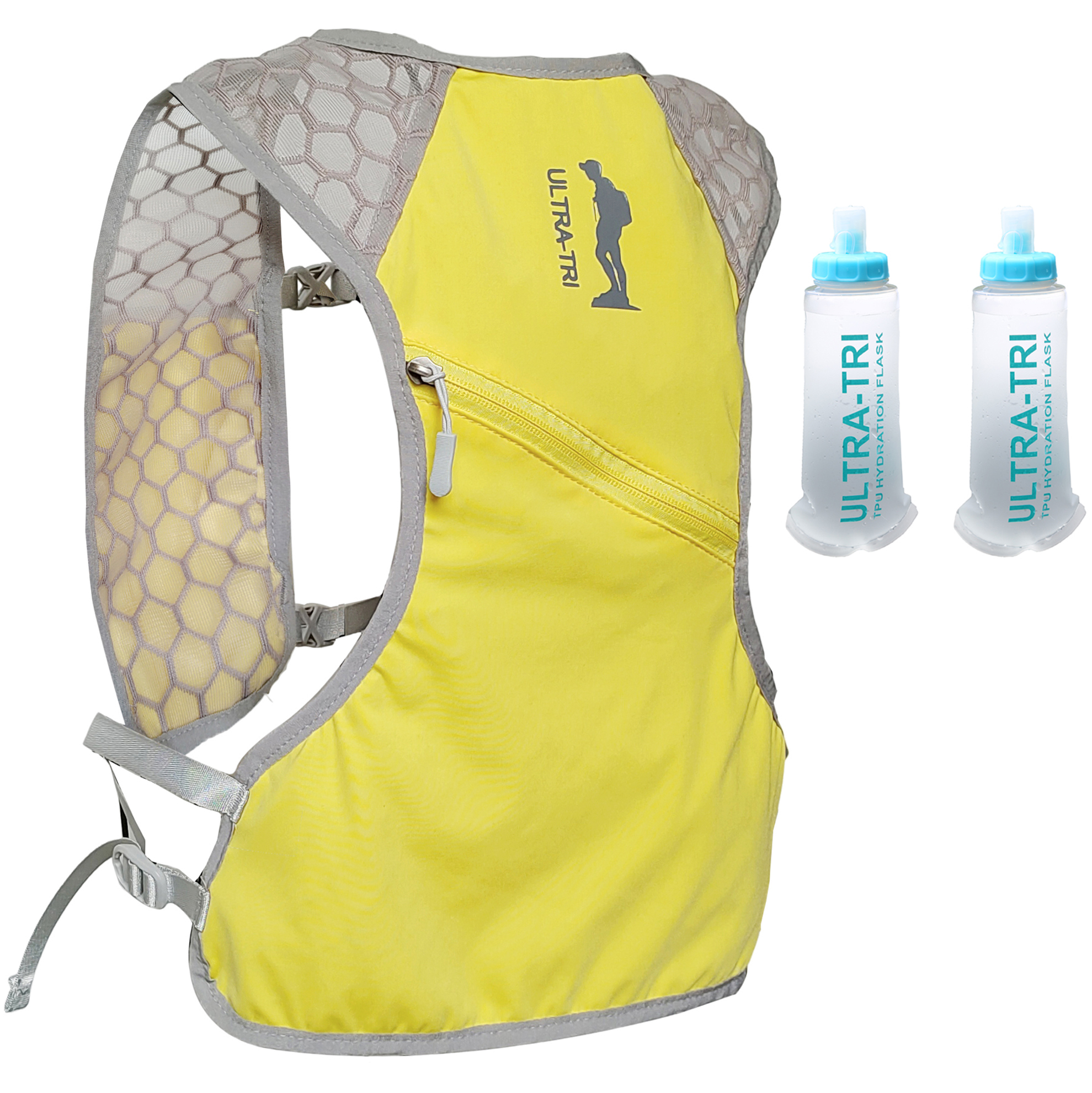 Ultra-tri trailrunning vest lichtgewicht fiets- en wandelrugzakken hydratatiepacks 3l: Zwarte kleur