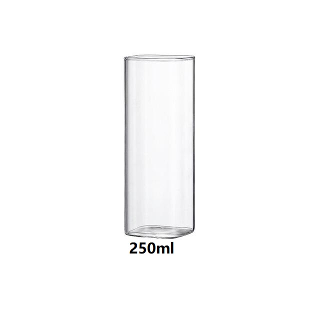 Verre à eau en cristal sans plomb, carré, pour boire du café, du lait, du jus, du whisky, du vin, de la bière, pour Cocktails, 250/390/550ml: 250ml