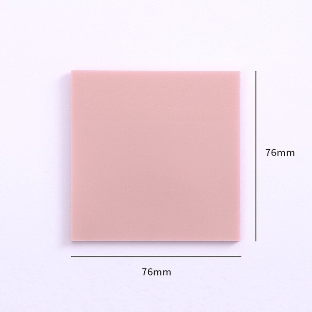 50sheets Stationery Transparent Post Notes with Strong Stickiness,Tearable Notes, Small Notebooks for Students,Notepads Memo Pad: pink 50sheets