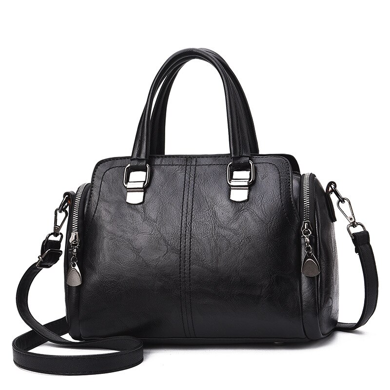 Bolso de piel suave de gran capacidad para mujer, bandolera de hombro para madre,