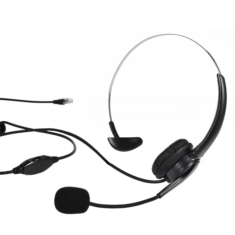 Call Center Wired Headset USB Headset with Microphone Computer Telephone Headphone for PC Landline Telephone