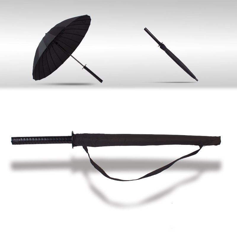 Parapluie Katana épée samouraï japonais 24K | Parapluie de fantaisie, parapluie Katana à longue poignée hommes femmes, parapluies pluie classique Z560