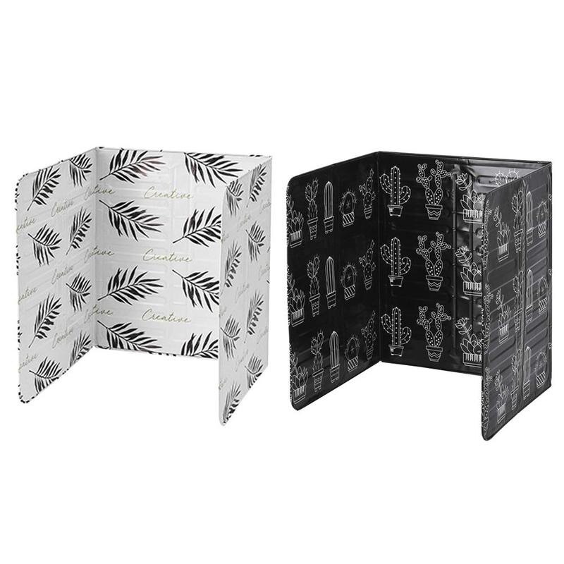 Aluminum Foldable Splatter screen Kitchen Tool Grease Pan Protection Oil Plate board guard Frying Gas splash Splash Stove B V0H3