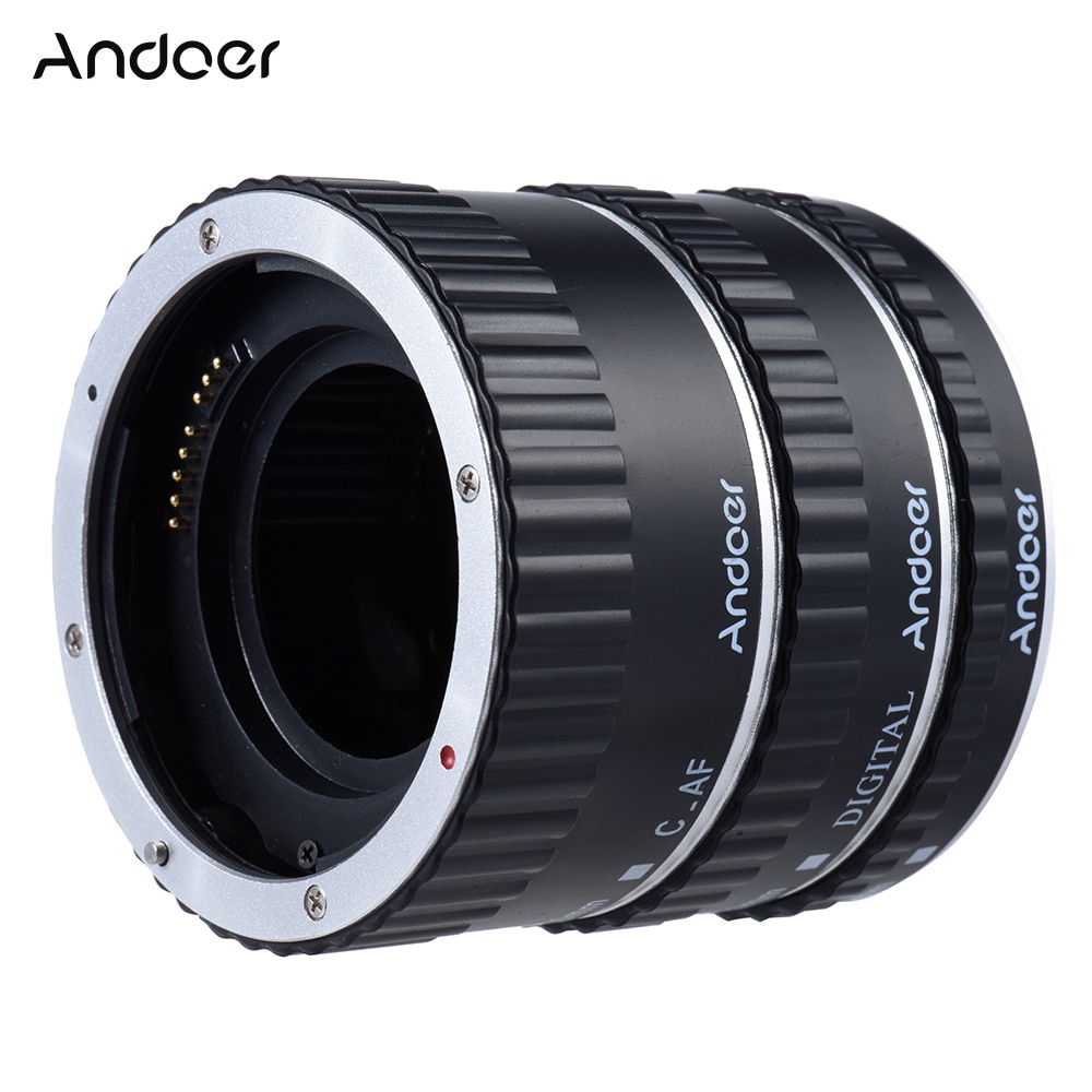 Andoer Colorful Camera Lens Adapter Ring TTL Auto Focus AF Macro Extension Tube Ring for Canon EOS EF EF-S 60D 7D 5D II 550D