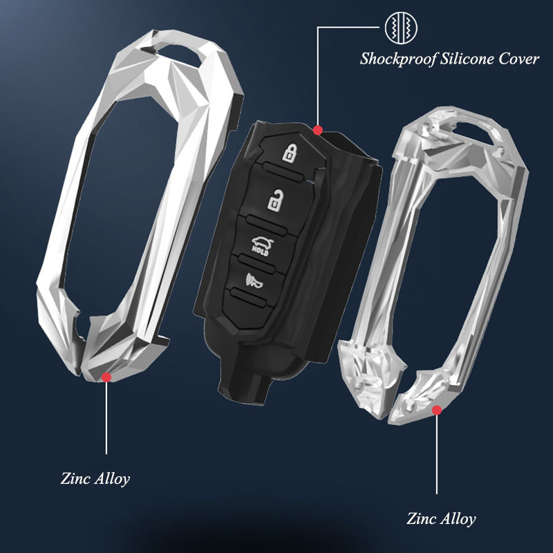 4 Button Car Key Fob Case Cover Shell for Kia Cadenza K9 K7 K-04 Sorento K900 and K7 Key Accessories