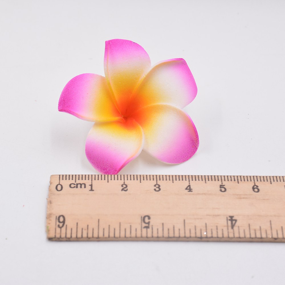 10 stks/partij 4 cm Foam Hawaii Strand Bloemen Voor Bruiloft Doos Decoratie DIY Kunstmatige Krans Levert Zomer Krans Craft