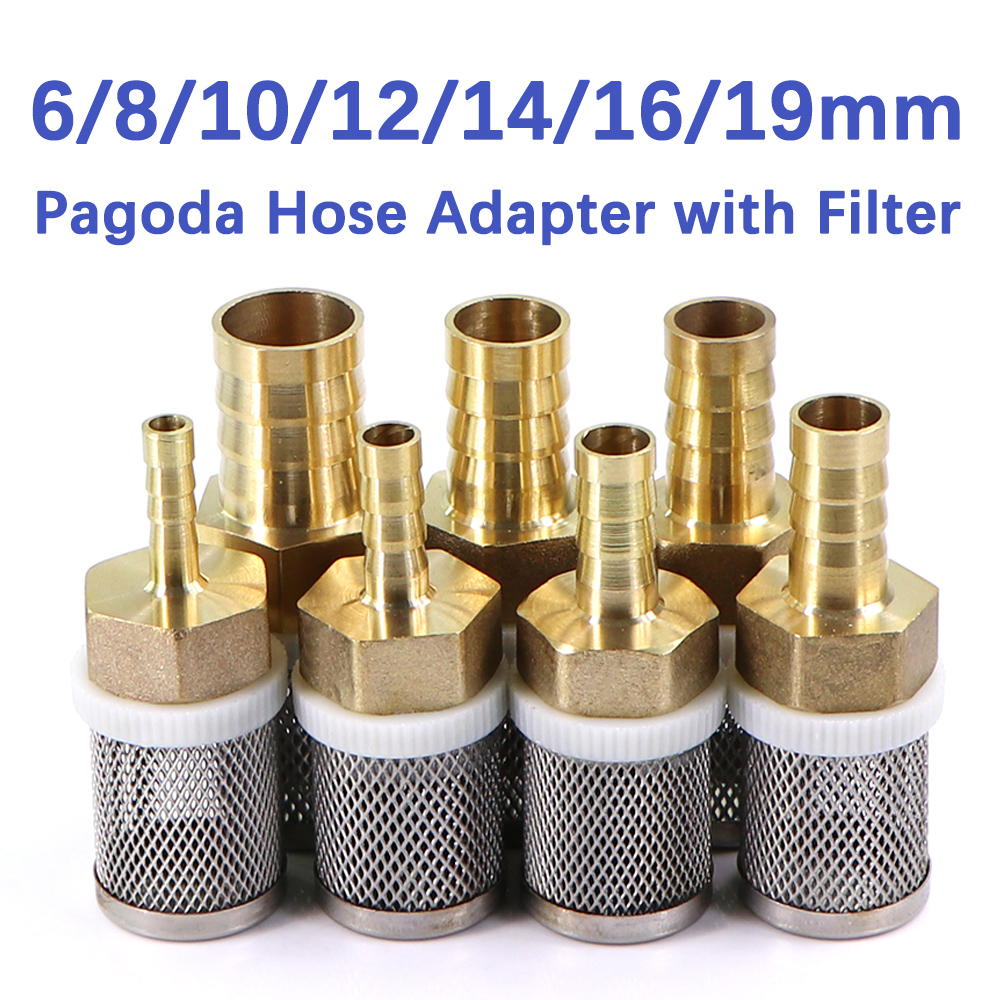 1pc 6-19mm Durcheinander Widerhaken Pagode Schlauch Adapter 304 Edelstahl Bildschirm Filter Vorfilter Garten Bewässerung Pumpe Filter Verunreinigungen