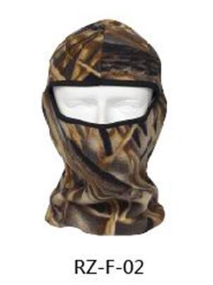 , pasamontañas de cuello polar térmico de camuflaje, máscaras cálidas para deportes al aire libre, gorra de ciclismo a prueba de viento, máscara facial completa para esquí de invierno: RZ F  02