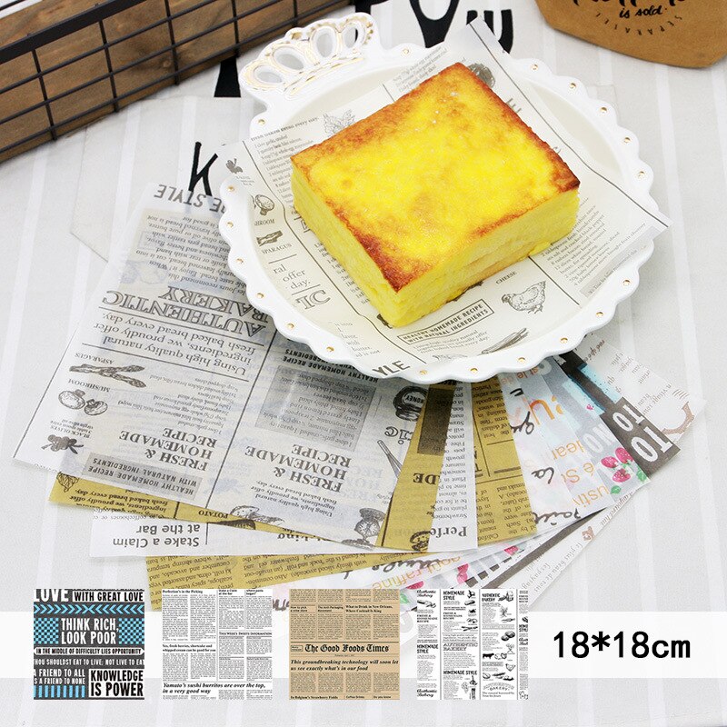 Papier d&#39;emballage en papier huilé pour pain, Sandwich, hamburgers, frites/cire de alimentaire, outils de cuisson, Gadgets de cuisine, 3 tailles, 25 pièces/lot