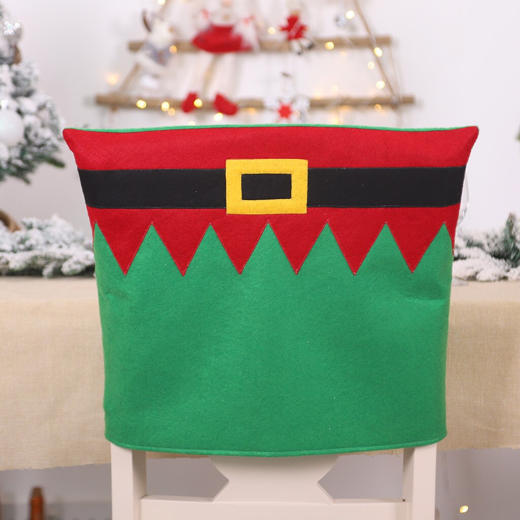 Christmas Party Decor Chair Covers Christmas Decoration Chair Covers Placemat Dining Seat Santa Claus Home Decor Navidad: C