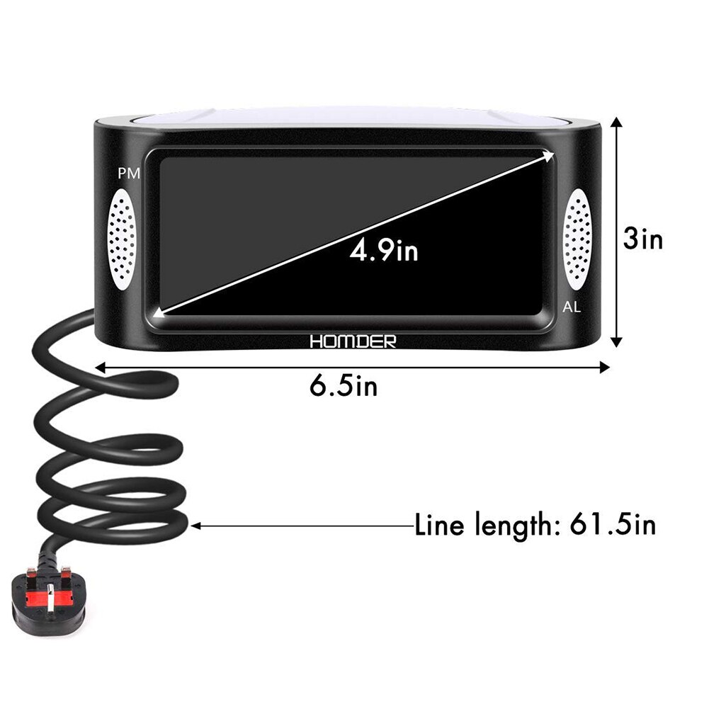 Digitale Spiegel LED Wecker Multi-Funktion Uhren Mit Dimmer Und Schlummern 2 Ebene Alarm Volumen Optional Stellige Anzeige nacht