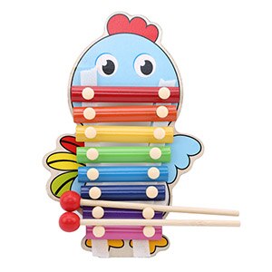 Animal Octave Children Musical Toy Rainbow Wooden Xylophone Instruments Children Music Instrument Learning Education Puzzle Toy: Chicken