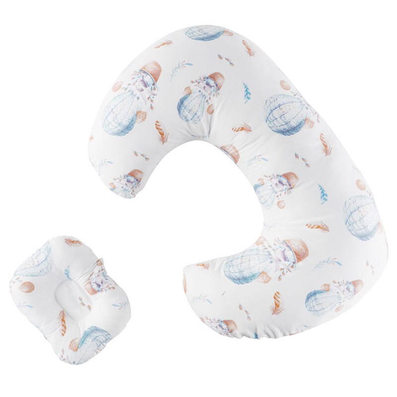 Baby Pflege Kissen 2 Teile/satz Mutterschaft Baby Stillen Kissen Infant U-Förmigen Neugeborenen Baumwolle Fütterung Taille Kissen für frauen: White balloon