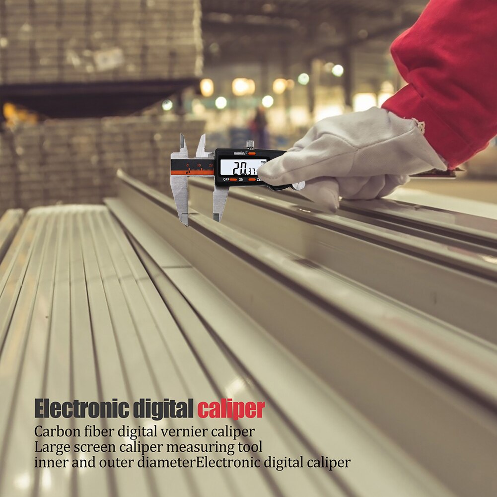 Digital Display Caliper 0-150mm Fraction MM Inch High Precision Depth Measuring Tool Ruler Accuracy Gauge Vernier Caliper