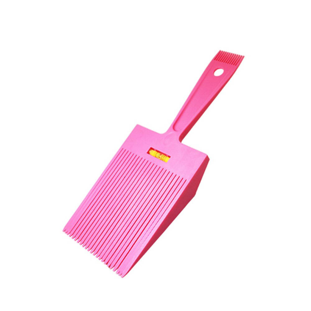 Mann kam hårnål flate kammer med balanserende linjal flat topper stil hårbørster frisørverktøy 1 pc: Rosa